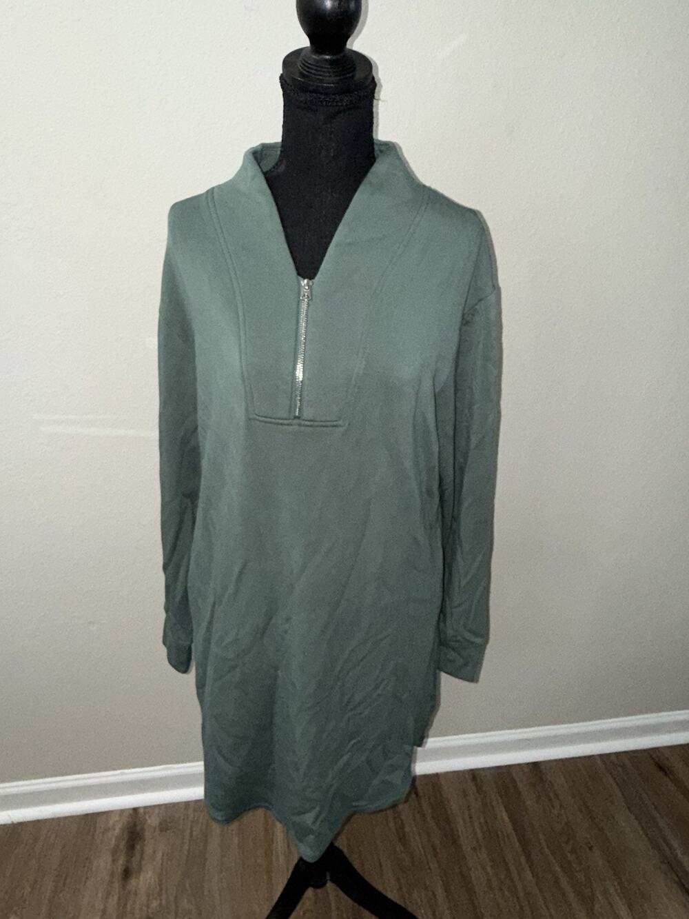 Softies Green Long Sleeve Tunic Lounge Sleepwear Women’s Sz M Heavyweight
